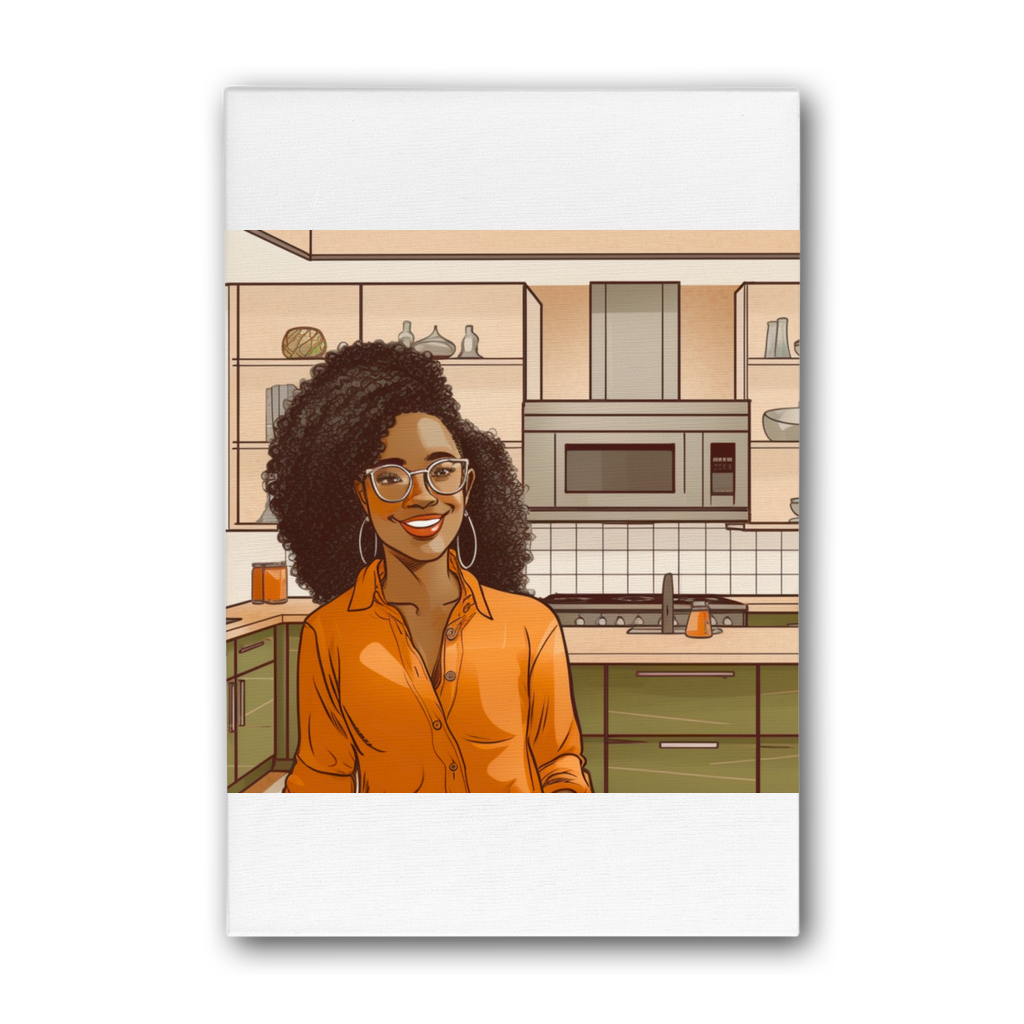 | Rose Melanin Magic | Premium Stretched Canvas