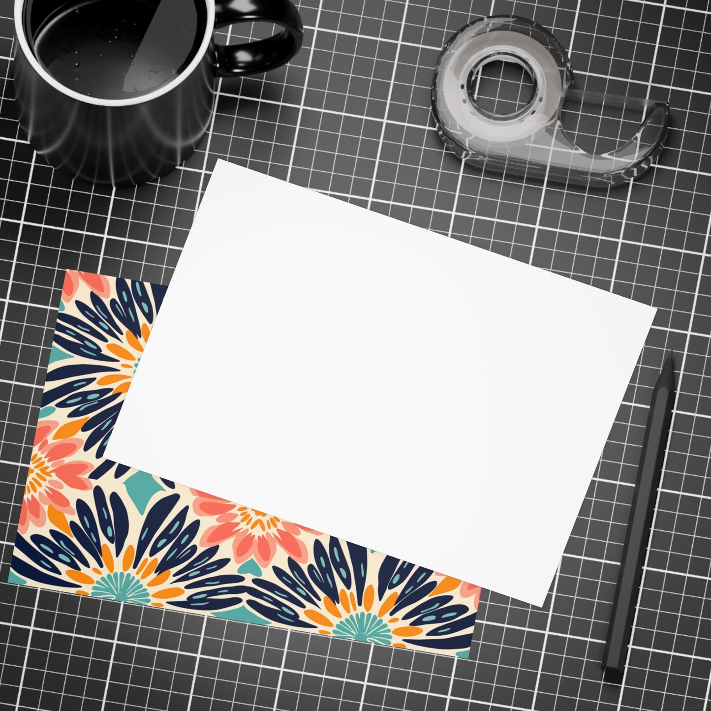 Bogolan Burst | Postcard Bundles (envelopes included) | African Wax Print |