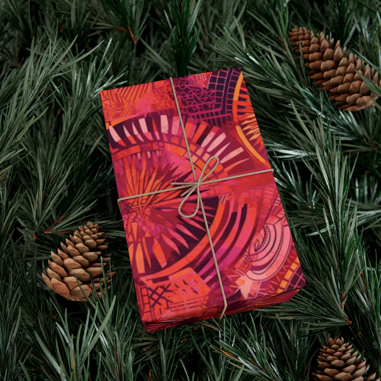 Serengeti Sunset | Gift Wrap Papers| African Wax print| Pink, Orange, &Purple| Wrapping Paper