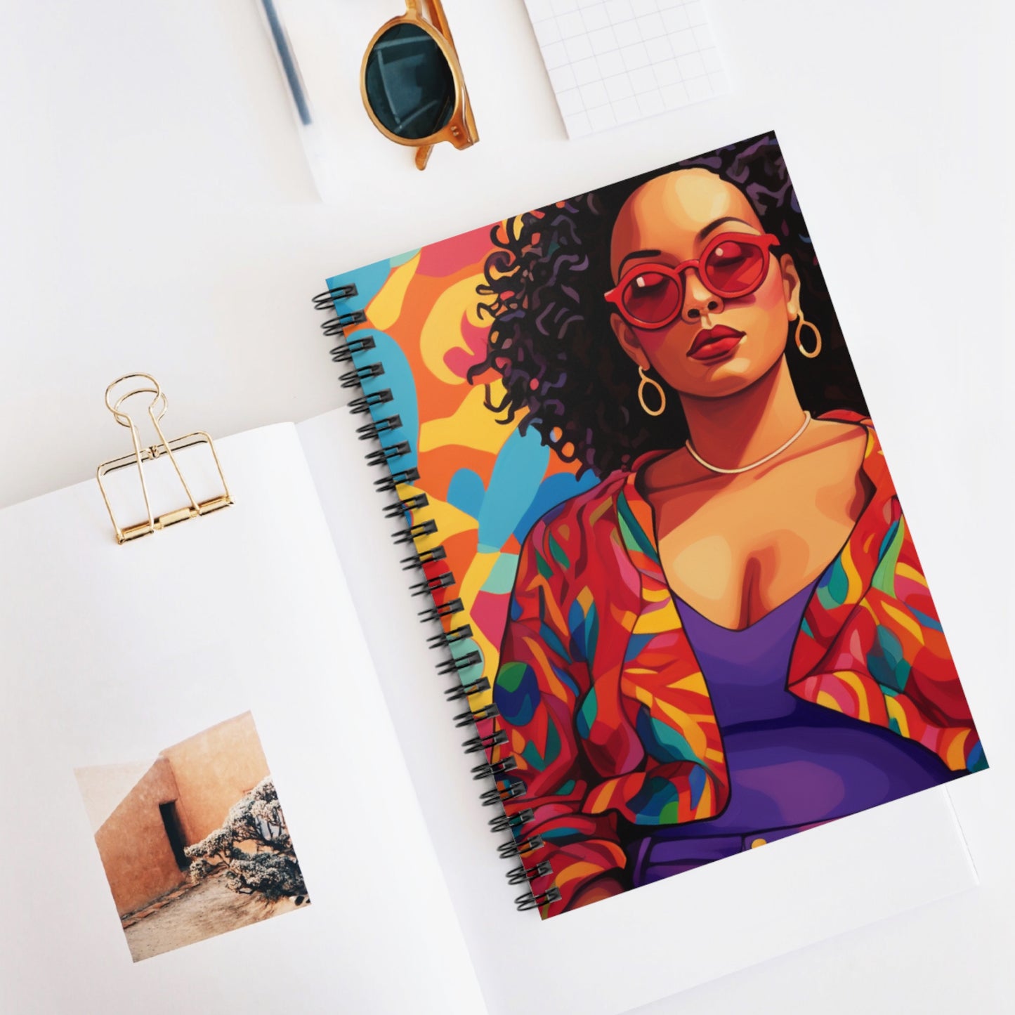 Black In Tech Collection | Amara | Spiral Notebook - Ruled Line