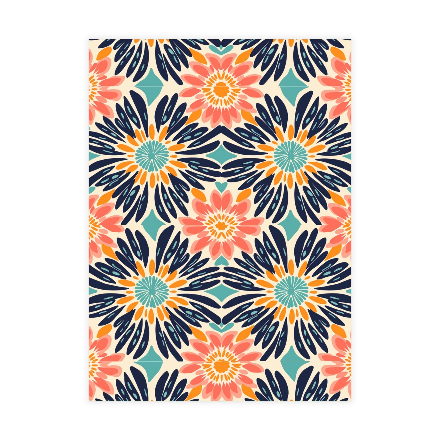 Bogolan Burst | Postcard Bundles (envelopes included) | African Wax Print |