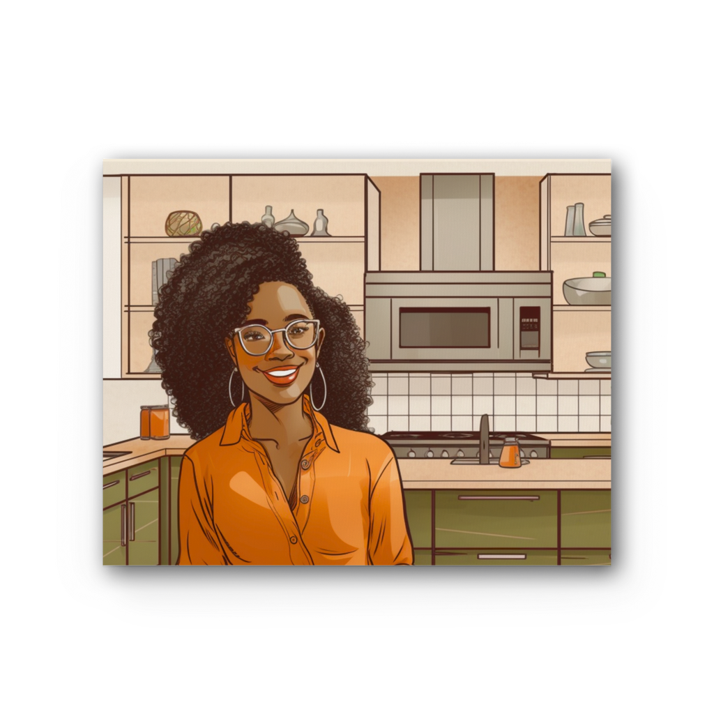 | Rose Melanin Magic | Premium Stretched Canvas