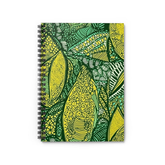 Tswana Tropics | African Wax Print | Spiral Notebook - Ruled Line