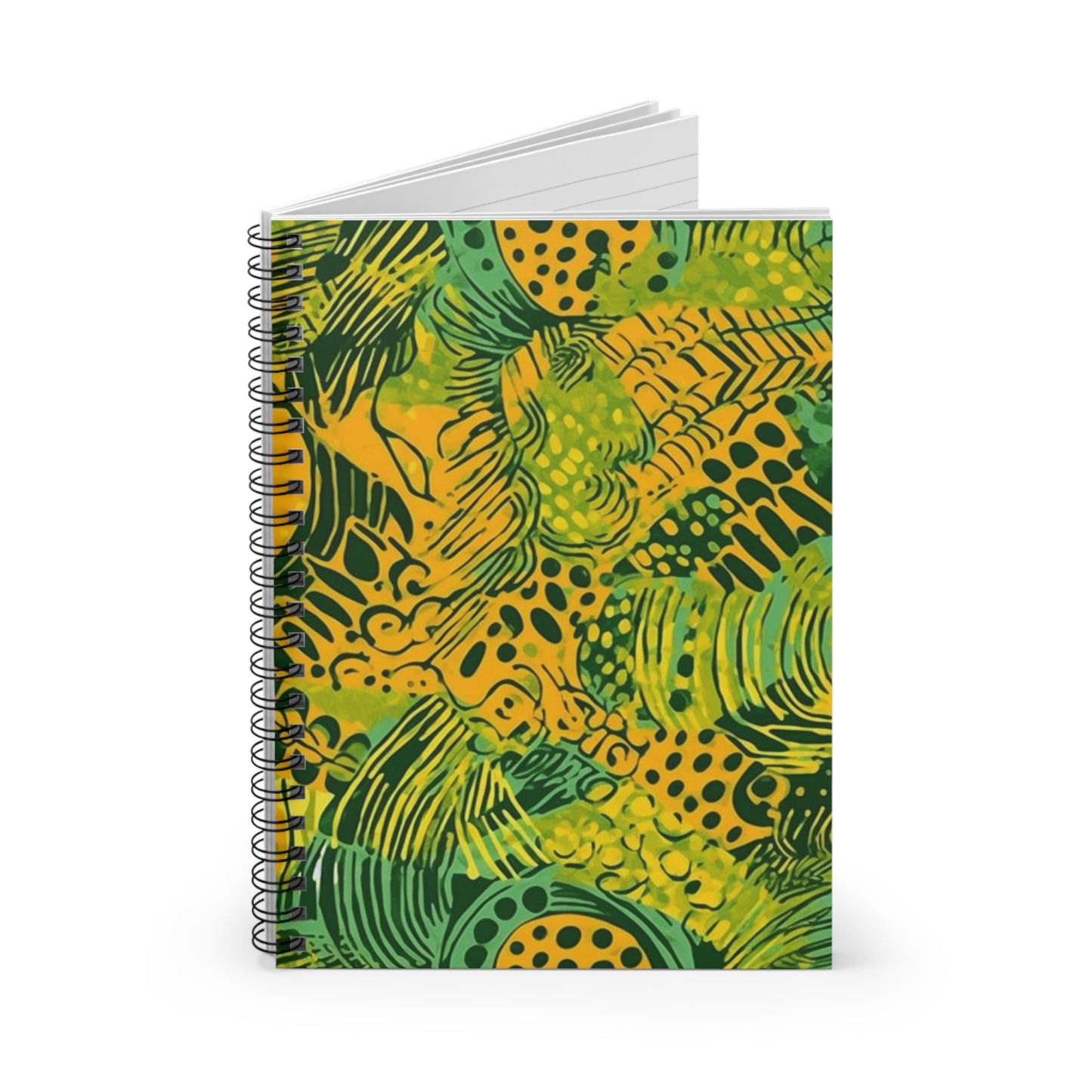 Kitenge Kaleidoscope | African Wax Print | Spiral Notebook - Ruled Line