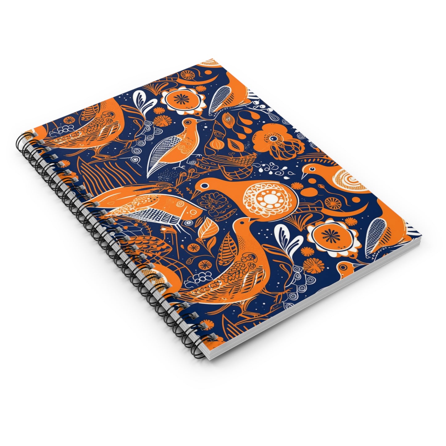 Indigo Impressions | Spiral Notebook - Ruled Line| African Wax Print |