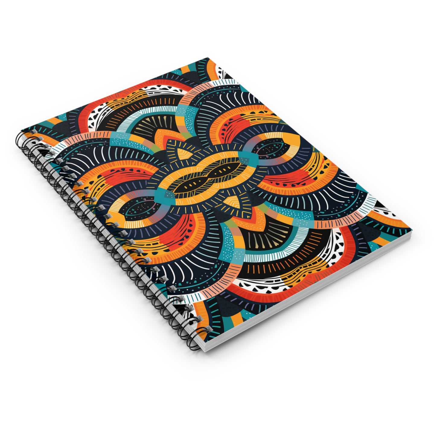 Zulu Warrior | Spiral Notebook - Ruled Line | African Wax Print |
