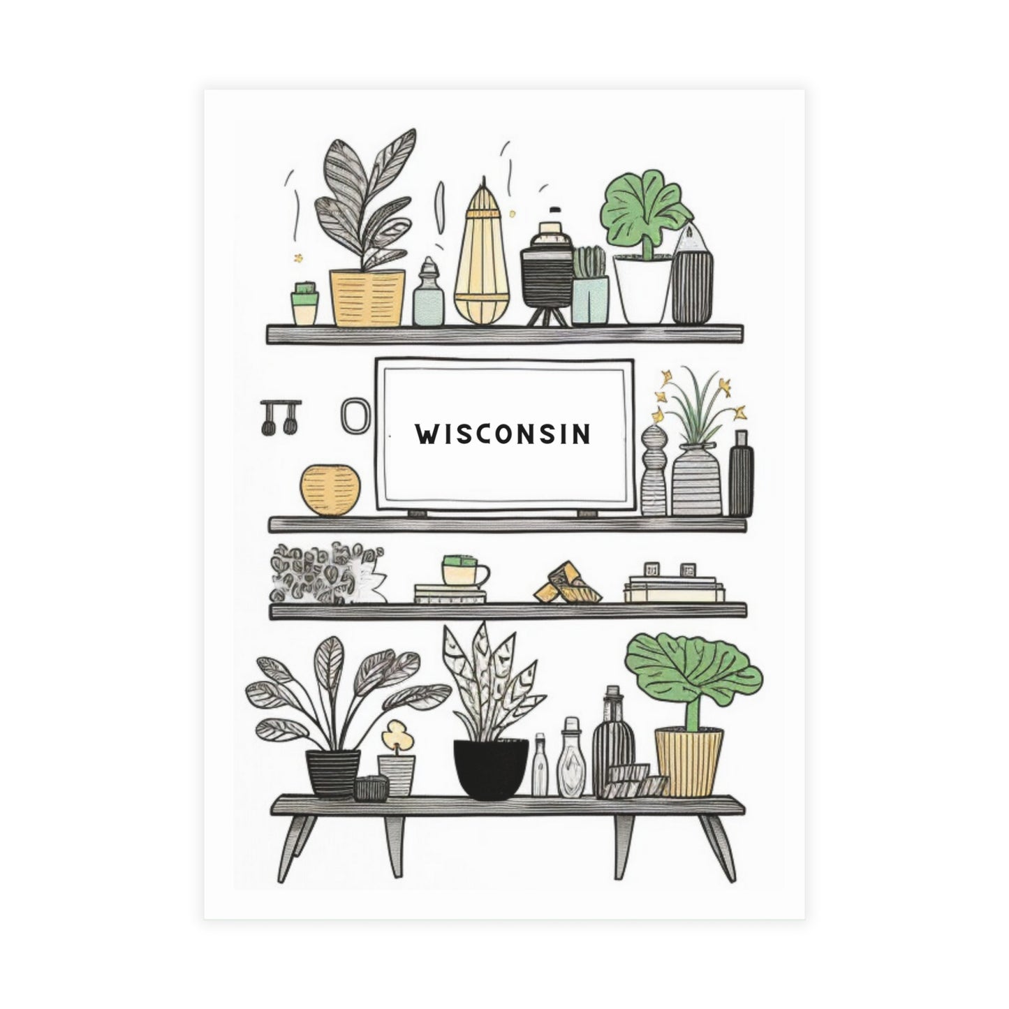 Plant Mom | Wisconsin | Postcard Bundles (envelopes included)