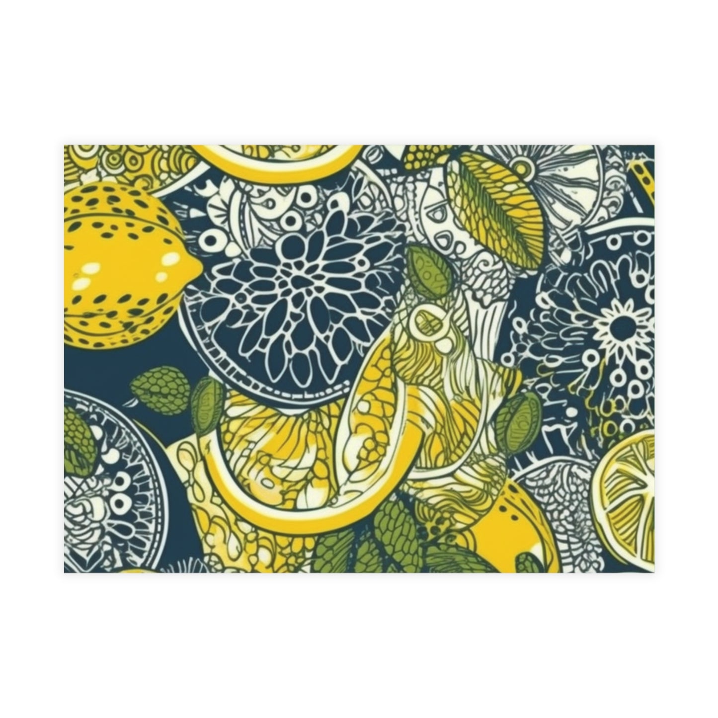 Lemons and Leaves | lemonade lace brunch Postcard Bundles (envelopes included) | African Wax Print|