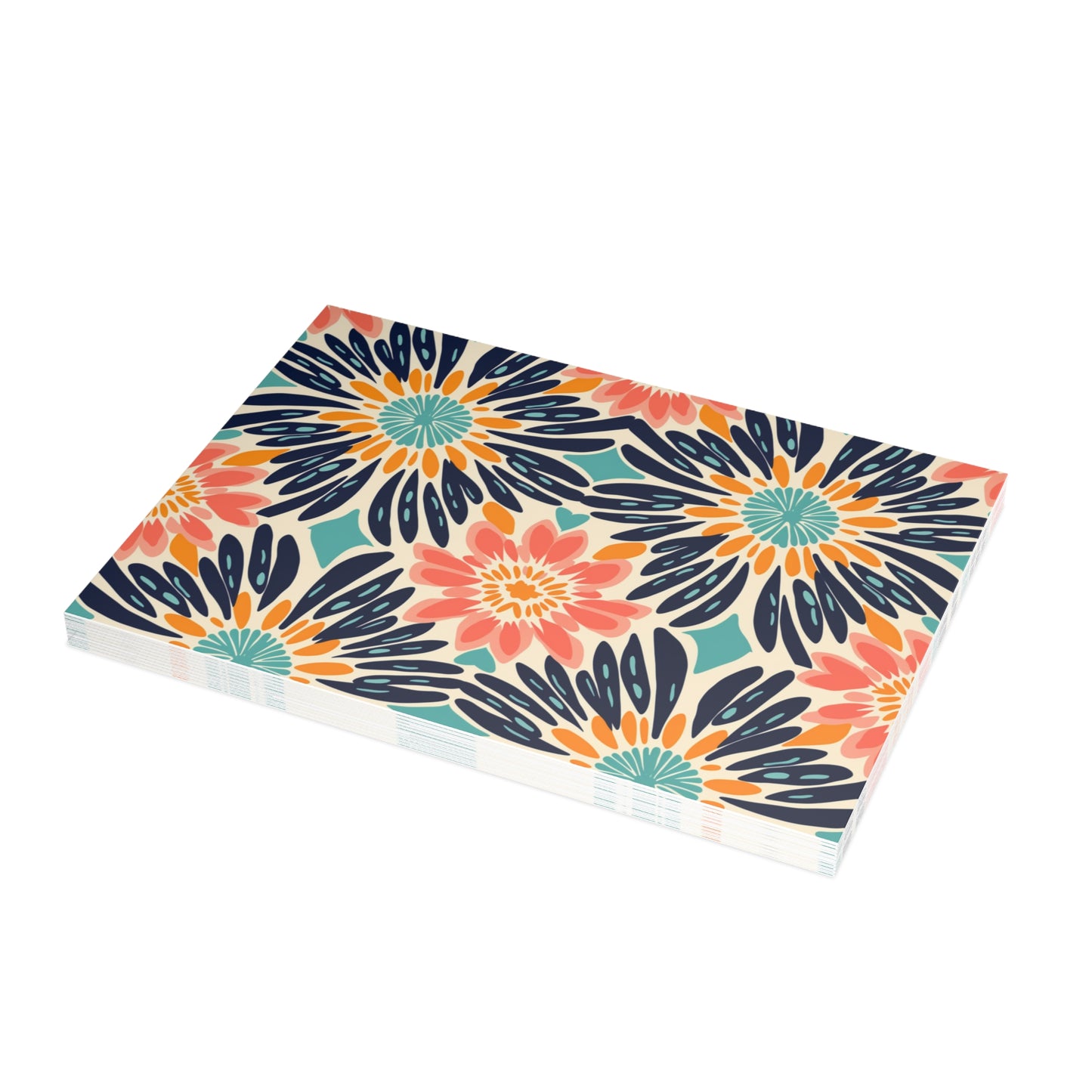 Bogolan Burst | Postcard Bundles (envelopes included) | African Wax Print |