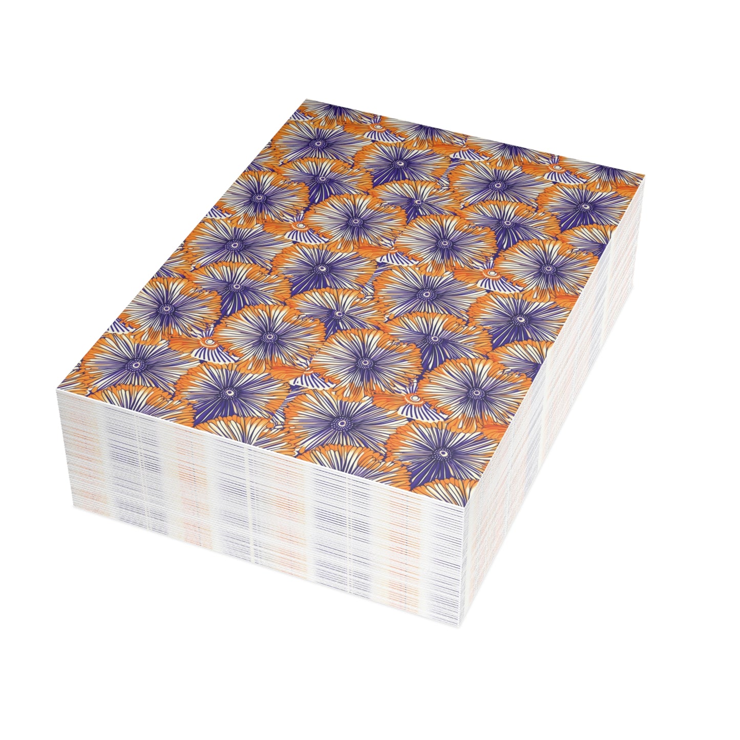 Aso Ebi Affair | Postcard Bundles (envelopes included) | African Wax Print | Orange and white|