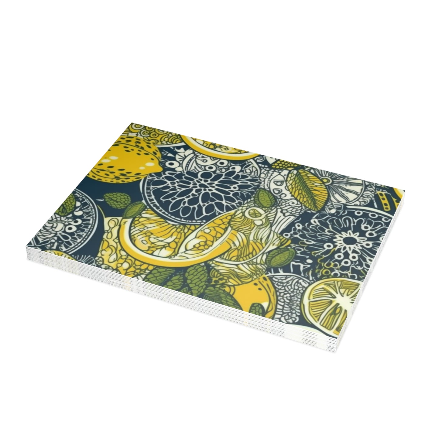 Lemons and Leaves | lemonade lace brunch Postcard Bundles (envelopes included) | African Wax Print|