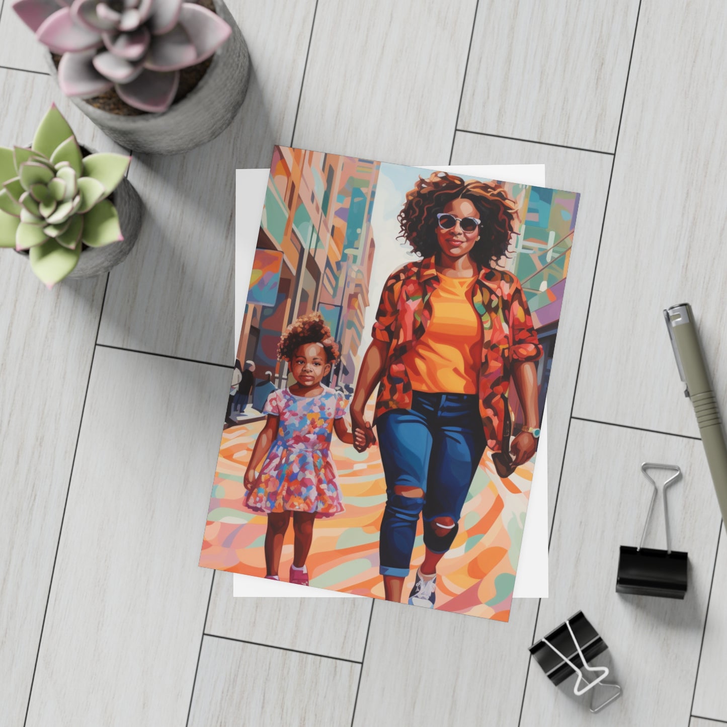 Black In Tech Collection | Mom and Me | Malia | Postcard Bundles (envelopes included) | Black Innovation |