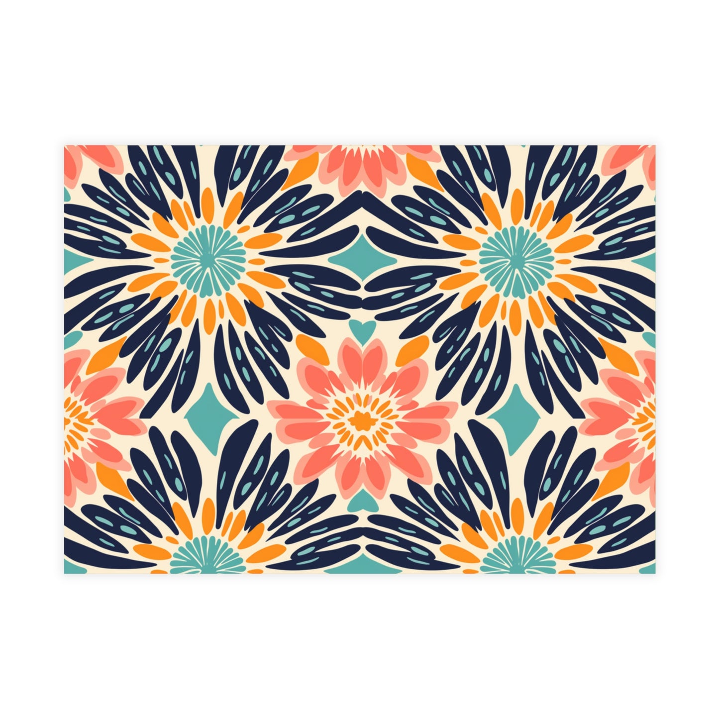 Bogolan Burst | Postcard Bundles (envelopes included) | African Wax Print |
