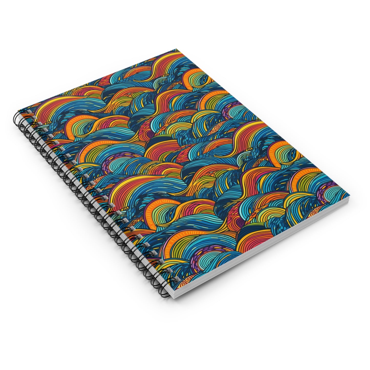 Fulani Fusion | Spiral Notebook - Ruled Line | African Wax Print |