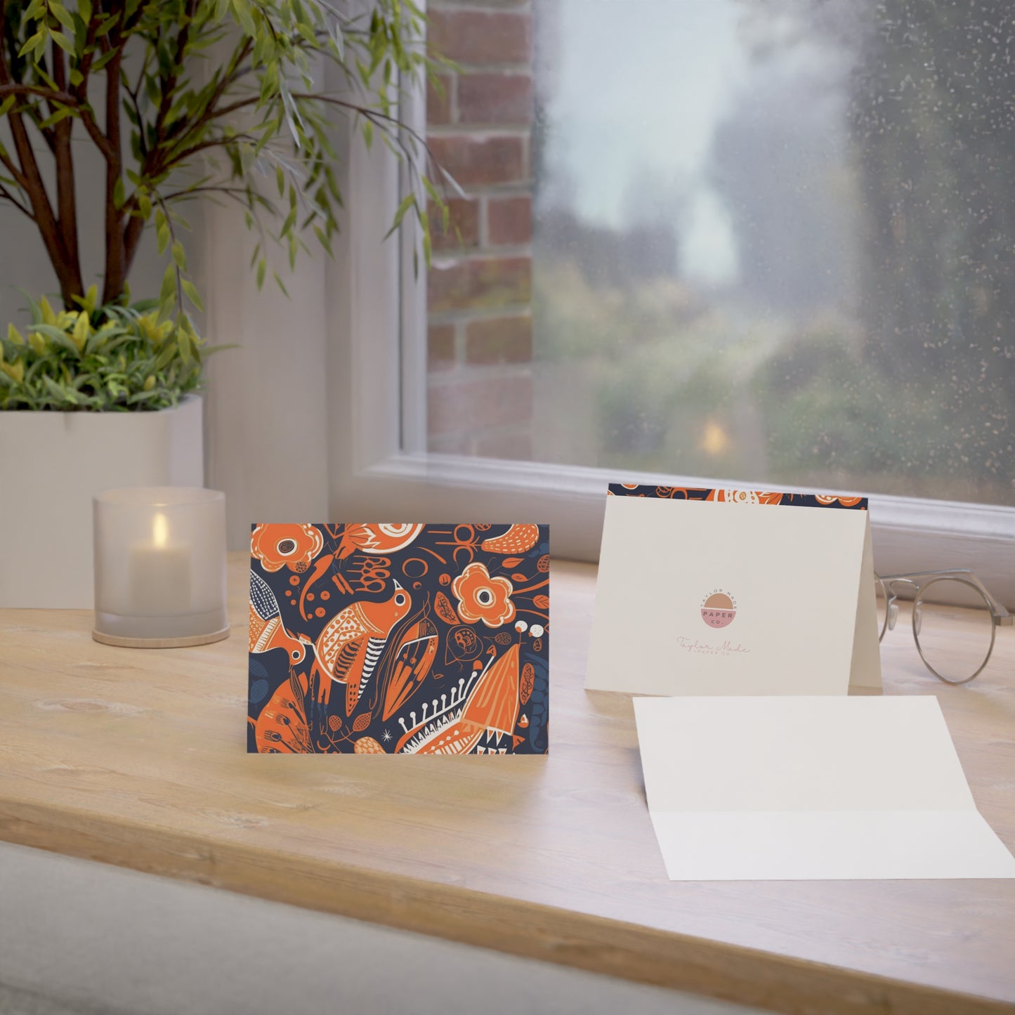Folk-Inspired, Ankara, blank Greeting Cards Are Just for You/10 pack