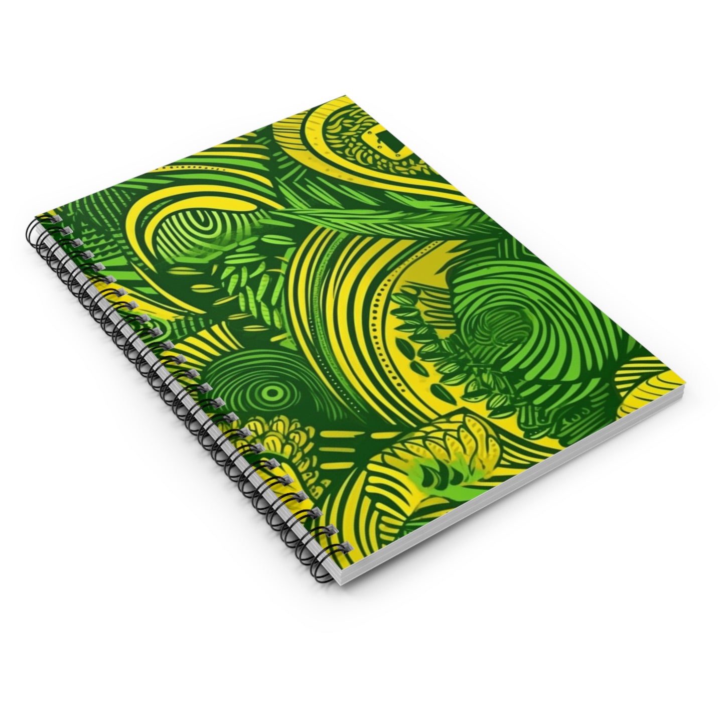 Malika Garden | African Wax Print | Spiral Notebook - Ruled Line