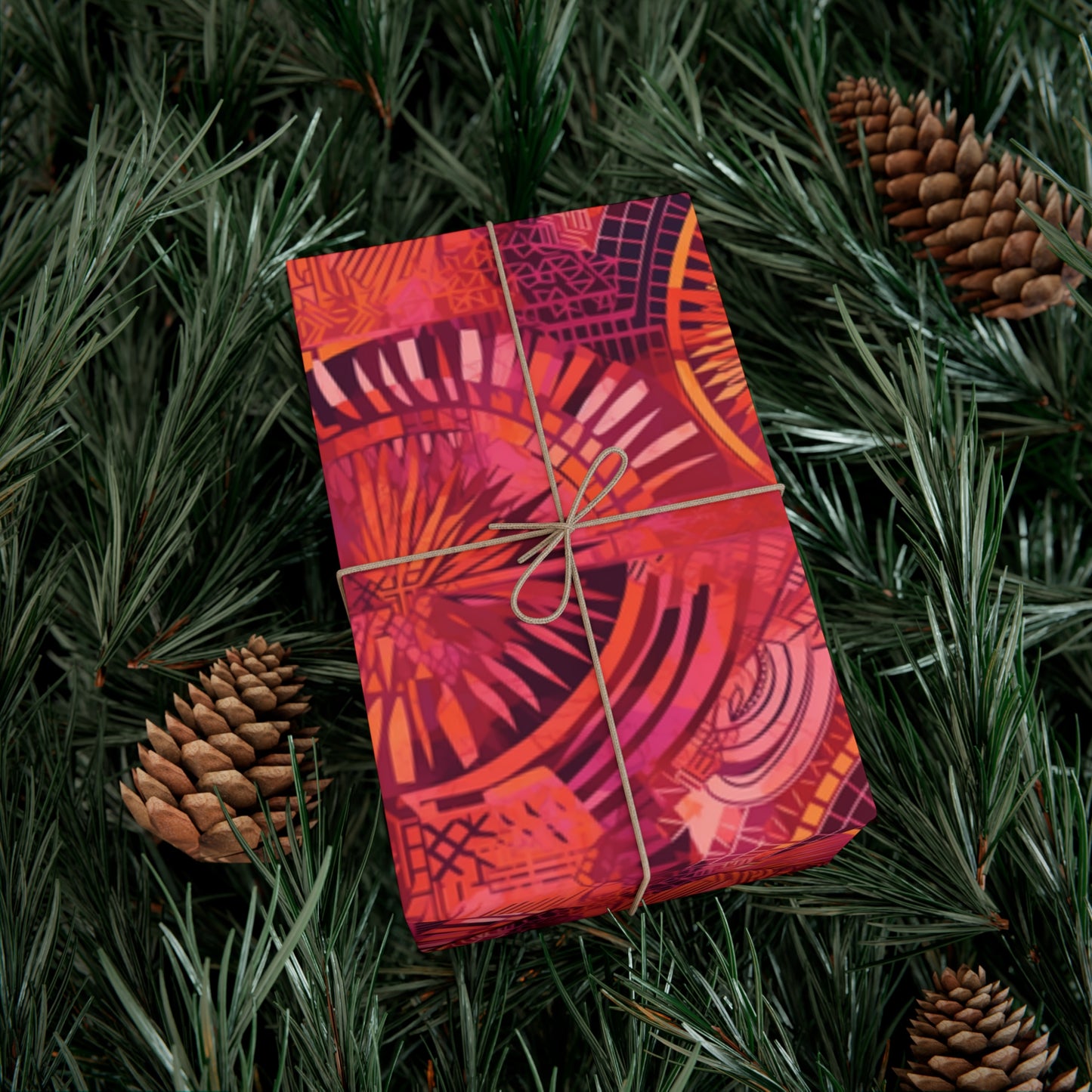 Serengeti Sunset | Gift Wrap Papers| African Wax print| Pink, Orange, &Purple| Wrapping Paper