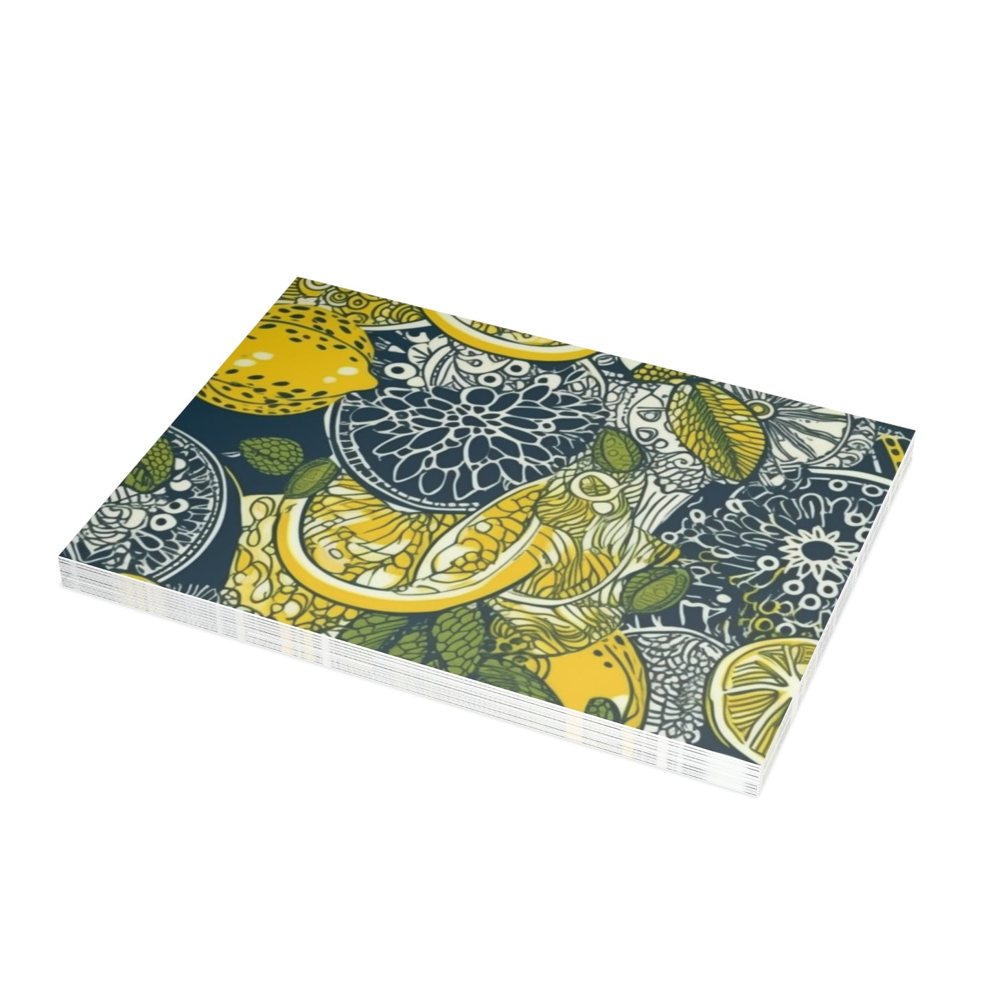 Lemons and Leaves | lemonade lace brunch Postcard Bundles (envelopes included) | African Wax Print|