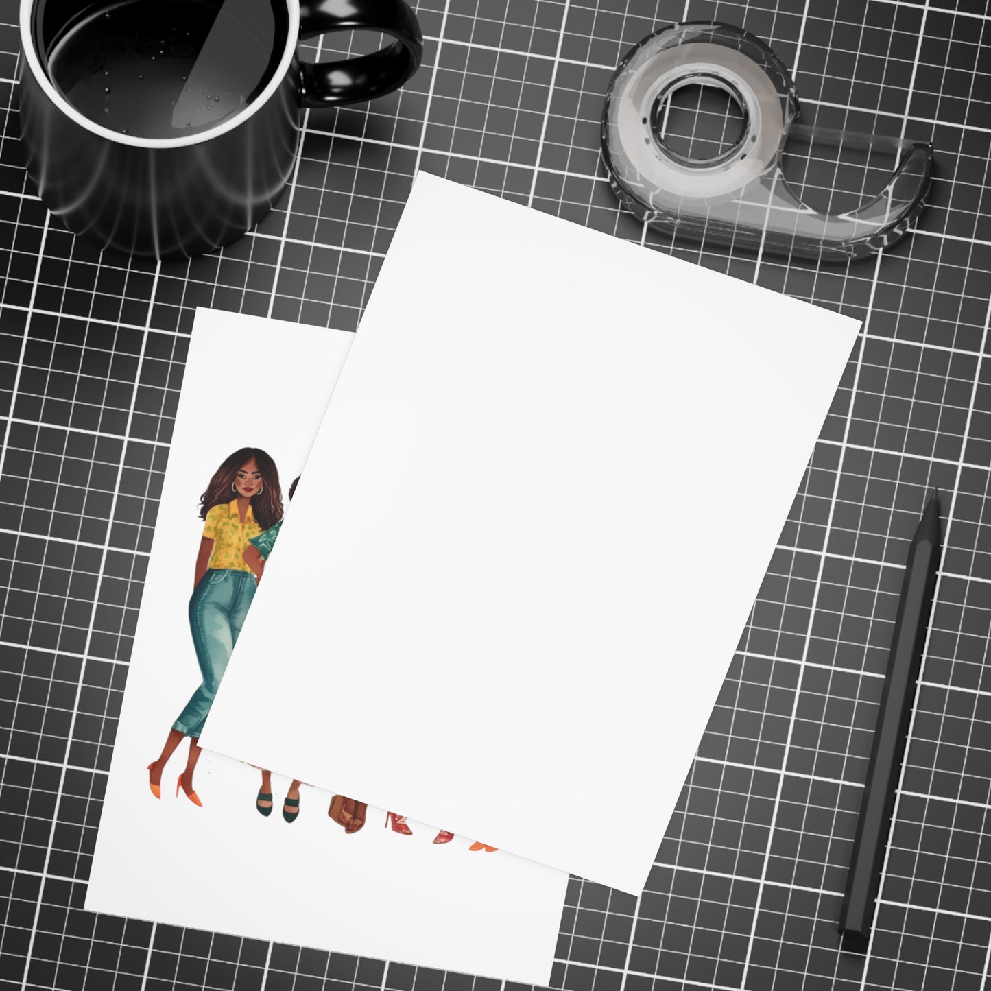 Girlfriends Collection: Postcard Bundles (envelopes included) | Black Women Better together |