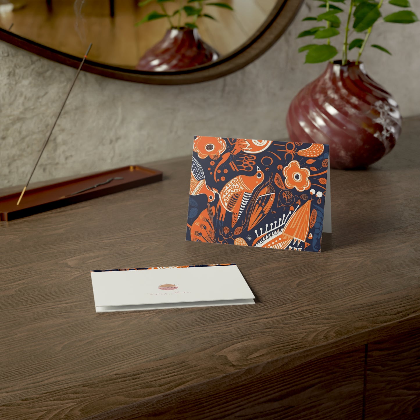 Folk-Inspired, Ankara, blank Greeting Cards Are Just for You/10 pack
