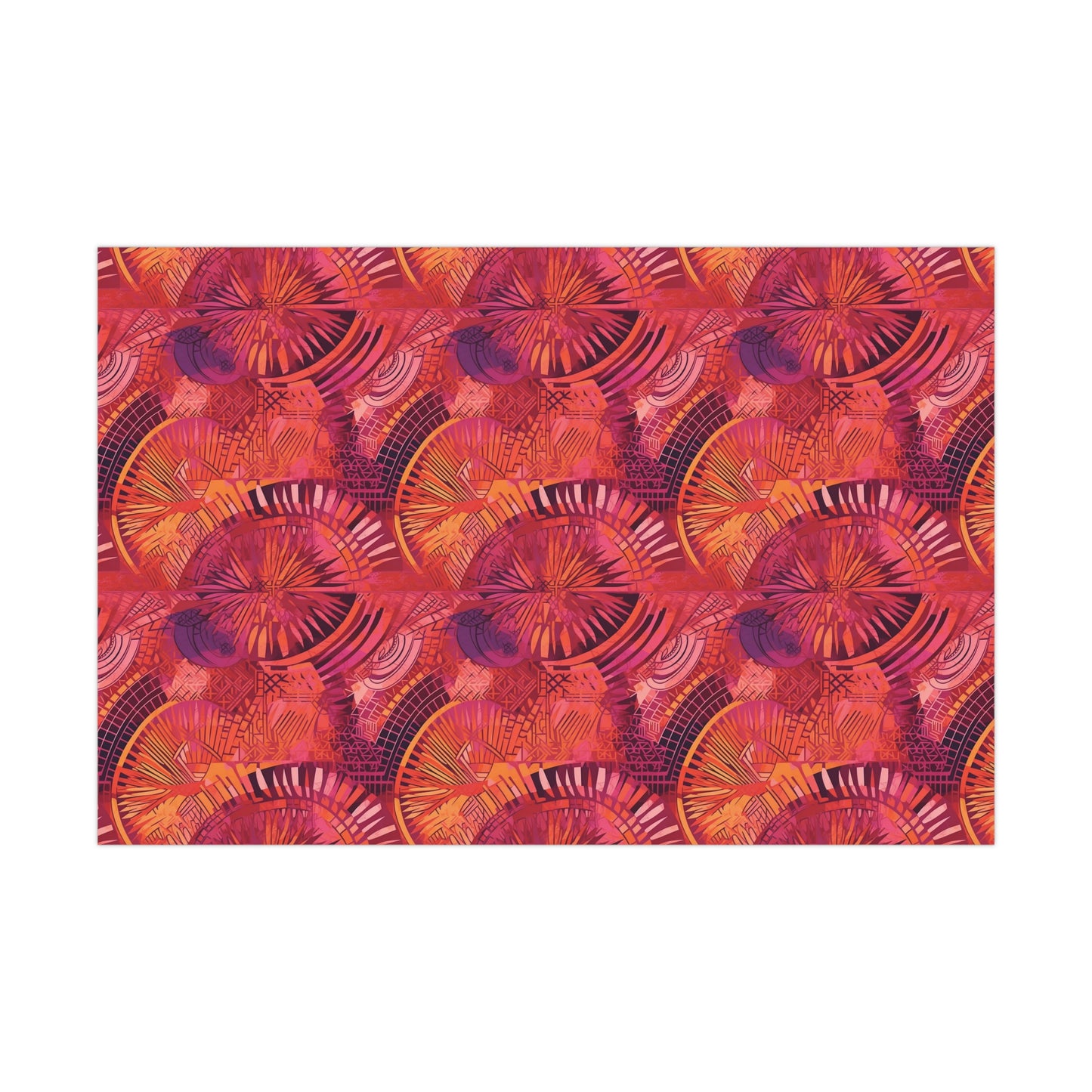 Serengeti Sunset | Gift Wrap Papers| African Wax print| Pink, Orange, &Purple| Wrapping Paper