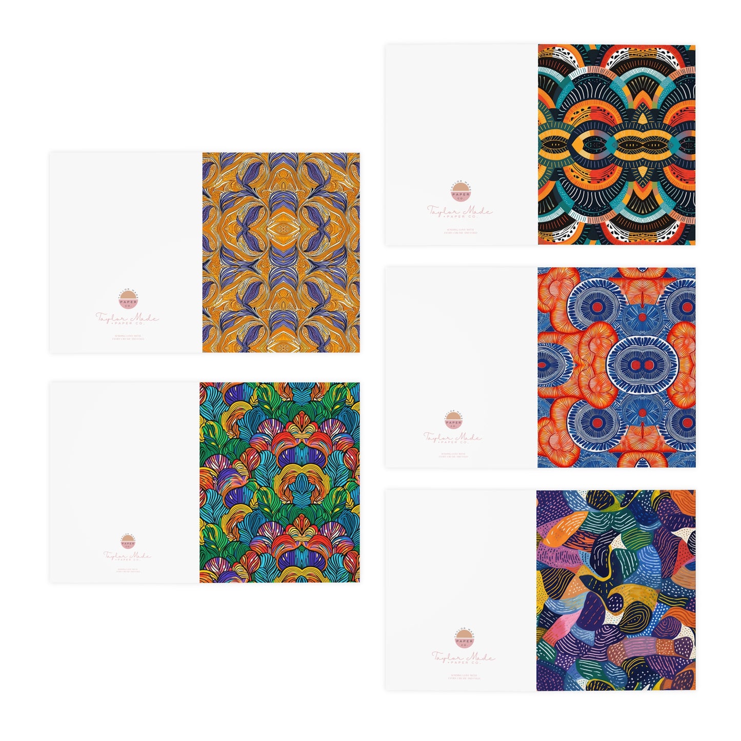 Batik Splendor | African Wax Print | Bundle Greeting Cards (5-Pack) | Batik African Print