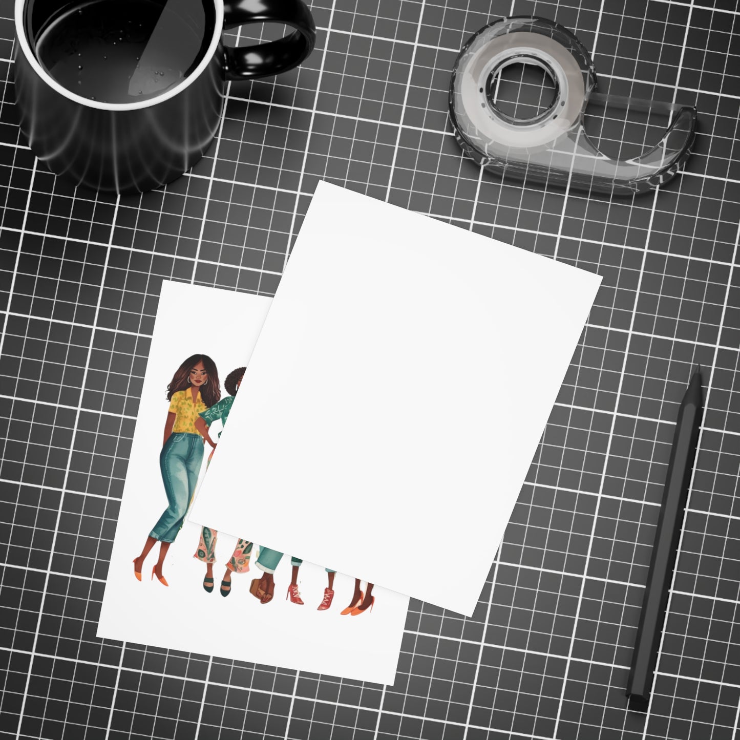 Girlfriends Collection: Postcard Bundles (envelopes included) | Black Women Better together |