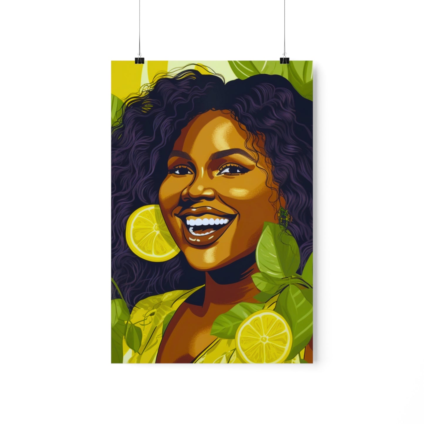 Lemons and Leaves| Premium Matte Vertical Posters