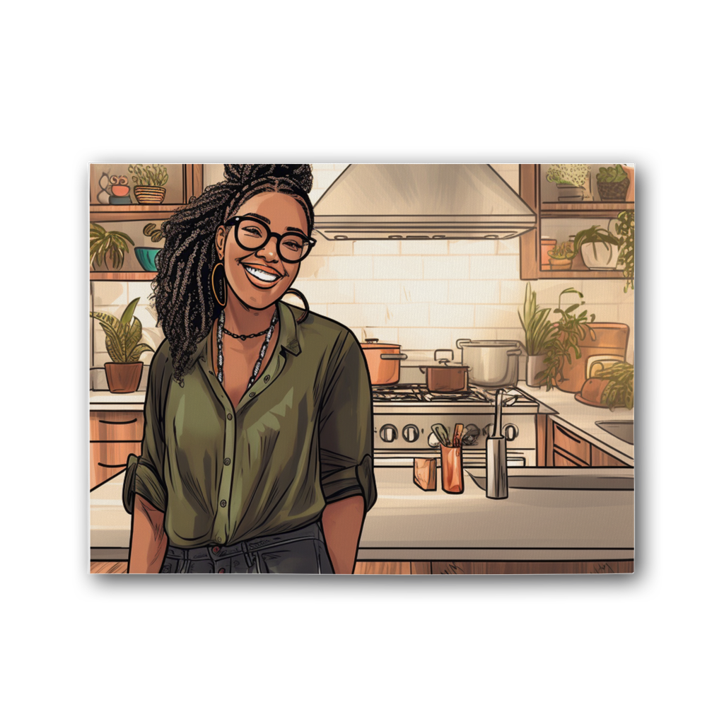 | Janell Melanin Magic | Premium Stretched Canvas