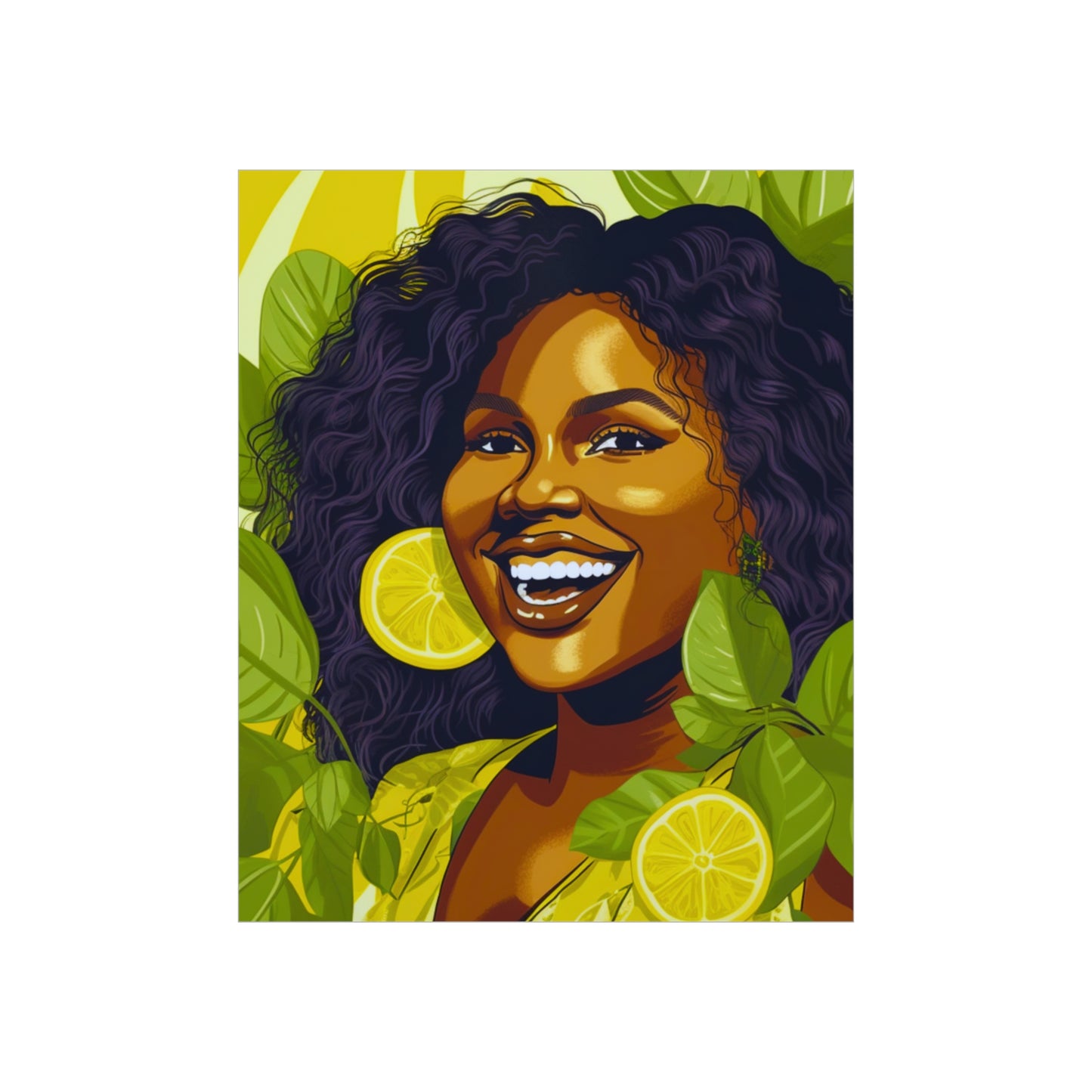 Lemons and Leaves| Premium Matte Vertical Posters