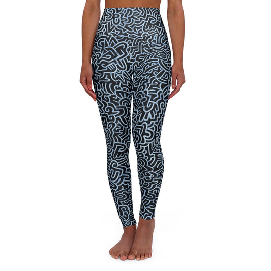 Wam | African Wax Pring  High Waisted Yoga Leggings