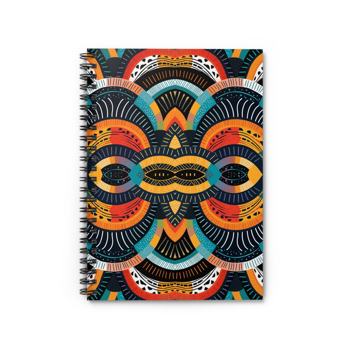 Zulu Warrior | Spiral Notebook - Ruled Line | African Wax Print |