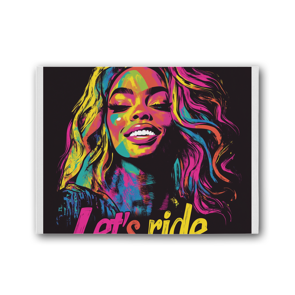Bey Collection | Neon Bey - Lets Ride Premium Stretched Canvas