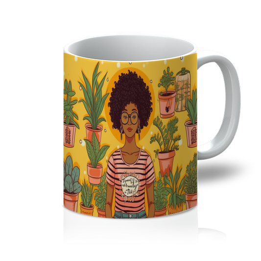 Plant Mom Collection | Trina  Sunshine| Black Women | 11oz Mug