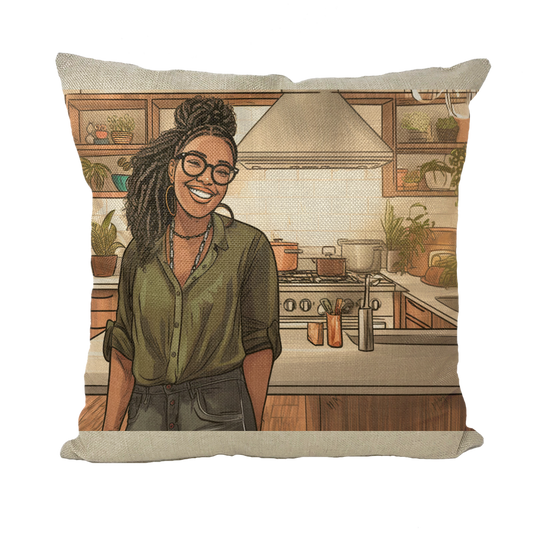 | Janell Melanin Magic | Throw Pillow with Insert