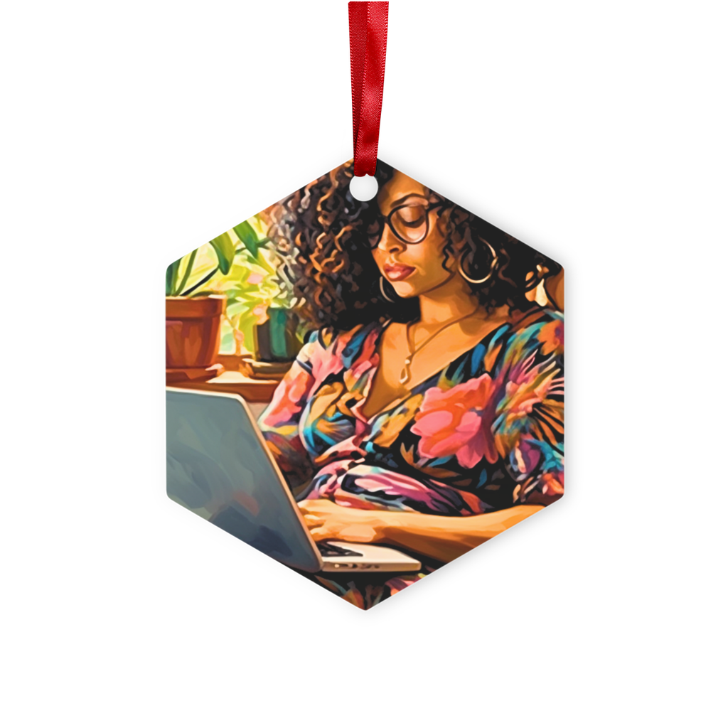 Black In Tech Collection | Momo | Metal Hanging Ornament