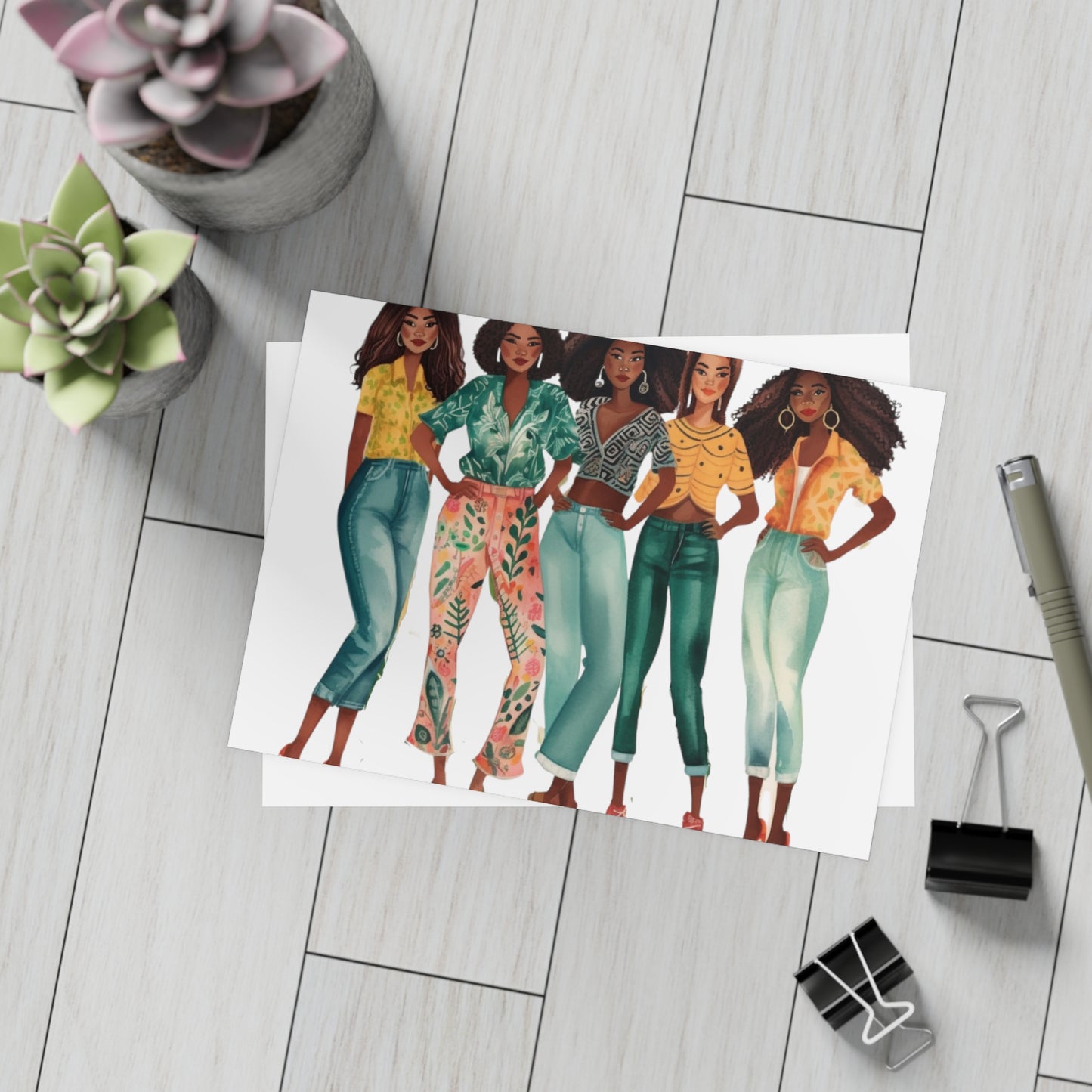 Girlfriends Collection: Postcard Bundles (envelopes included) | Black Women Better together |