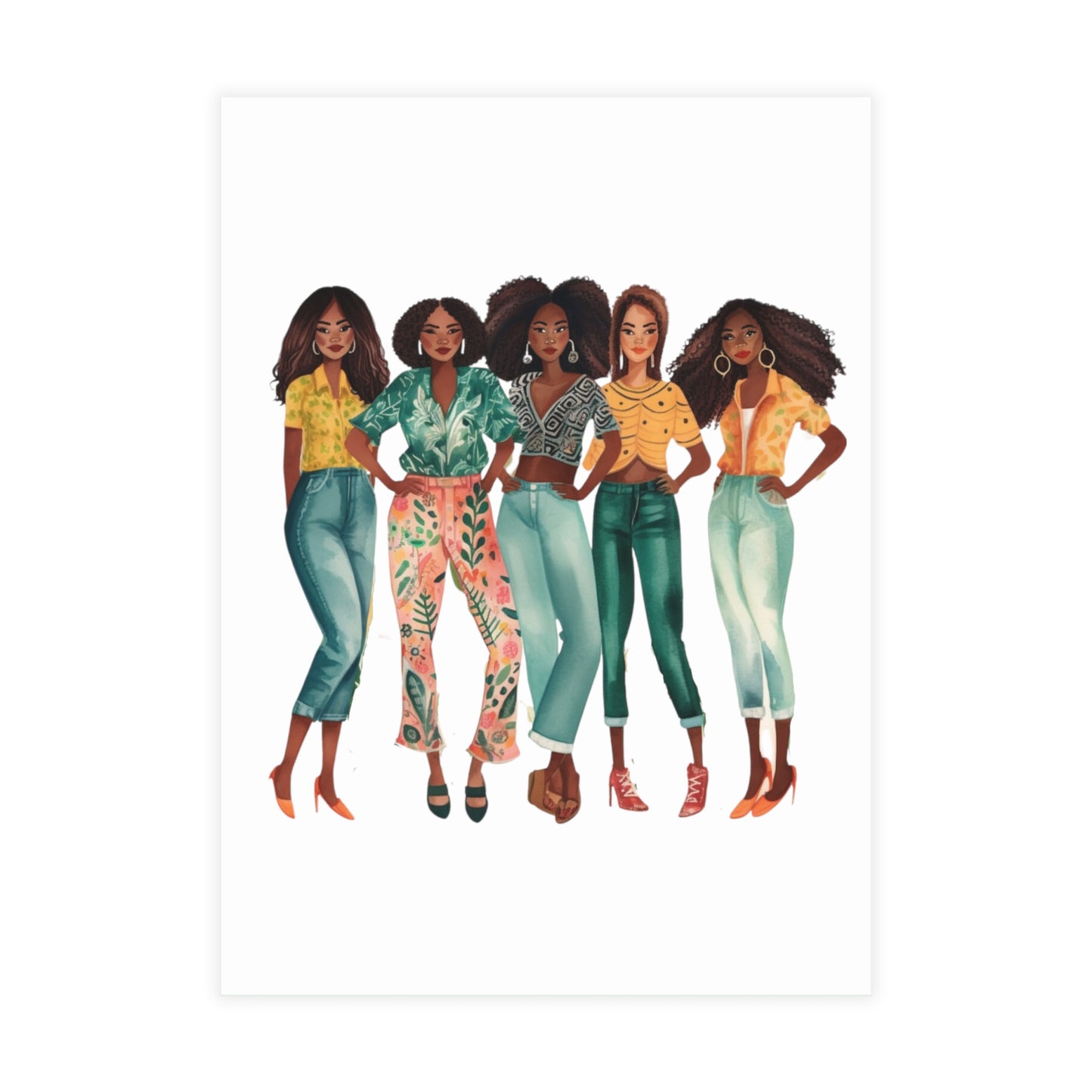 Girlfriends Collection: Postcard Bundles (envelopes included) | Black Women Better together |