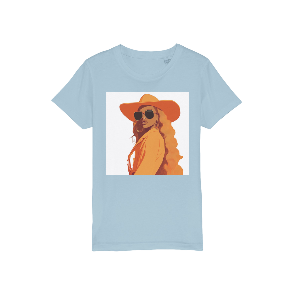 Bey Collection| Orange Diva | #cowboycarter Organic Jersey Kids T-Shirt