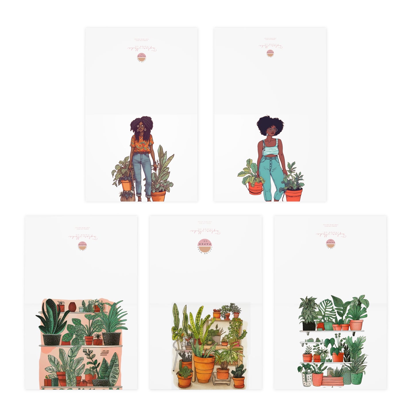 Plant Mom | Multi-Design Greeting Cards (5-Pack)