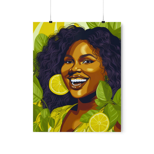 Lemons and Leaves| Premium Matte Vertical Posters