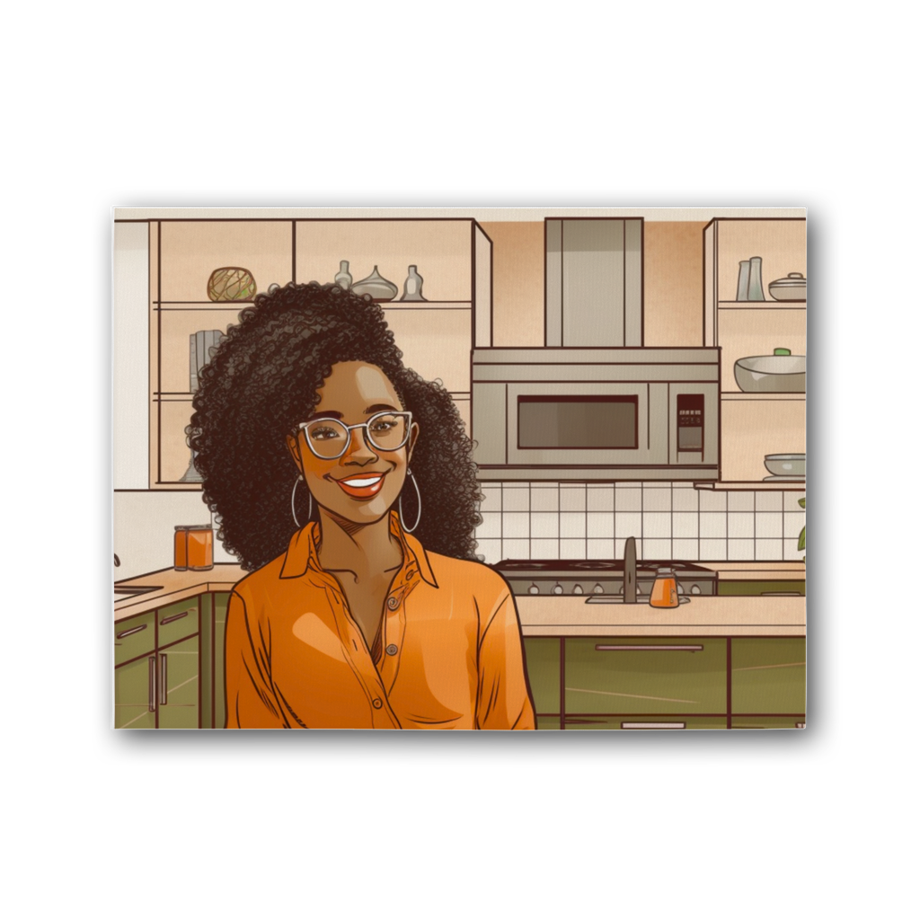 | Rose Melanin Magic | Premium Stretched Canvas