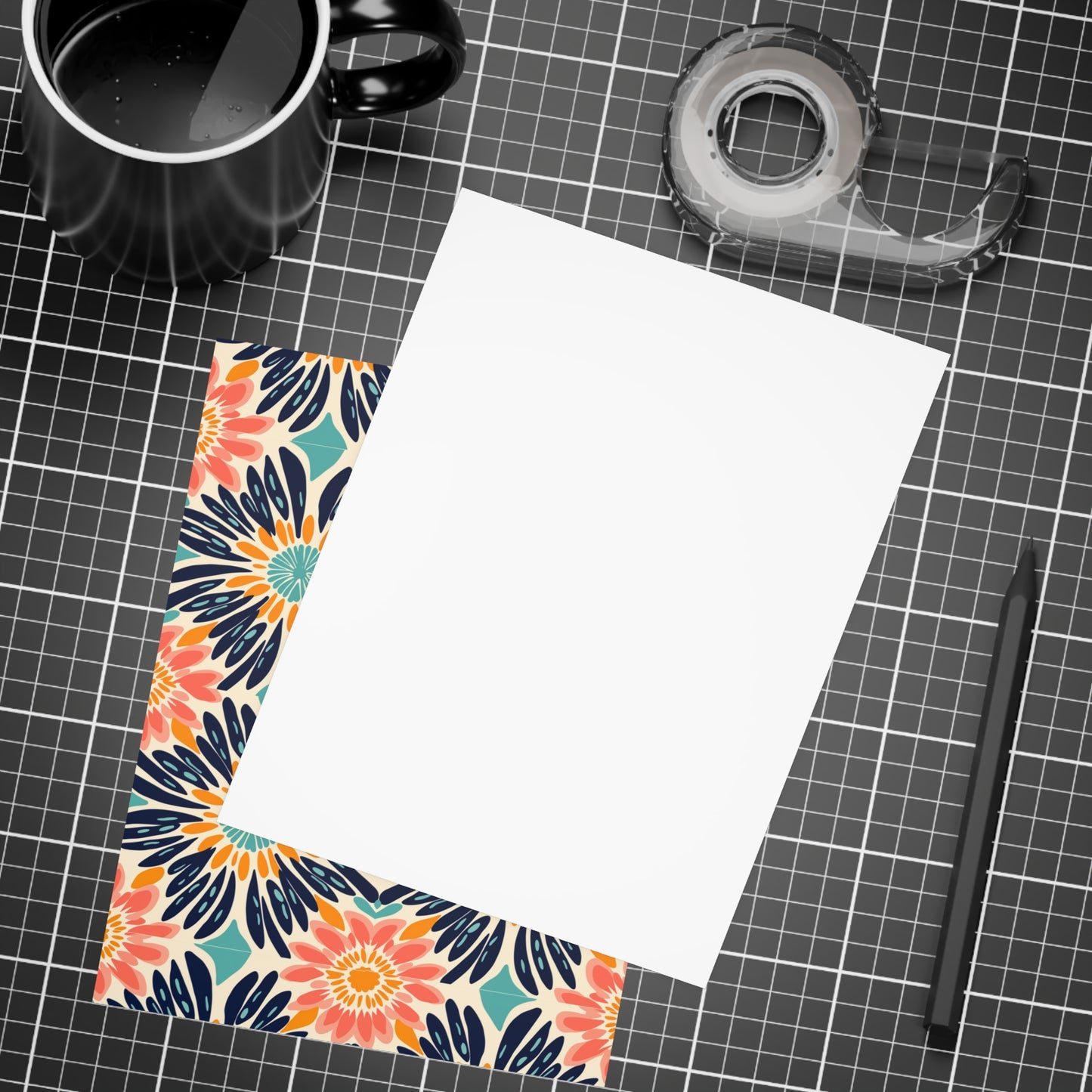 Bogolan Burst | Postcard Bundles (envelopes included) | African Wax Print |