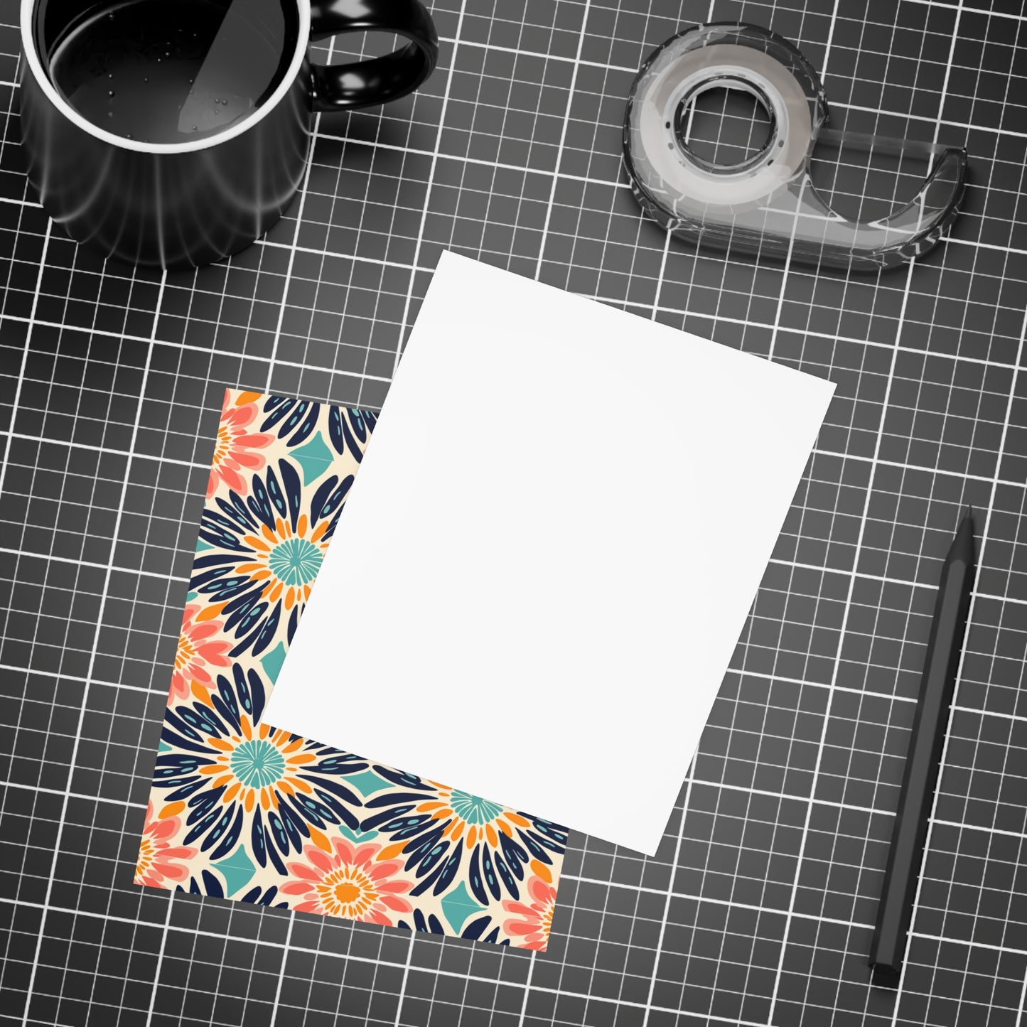 Bogolan Burst | Postcard Bundles (envelopes included) | African Wax Print |