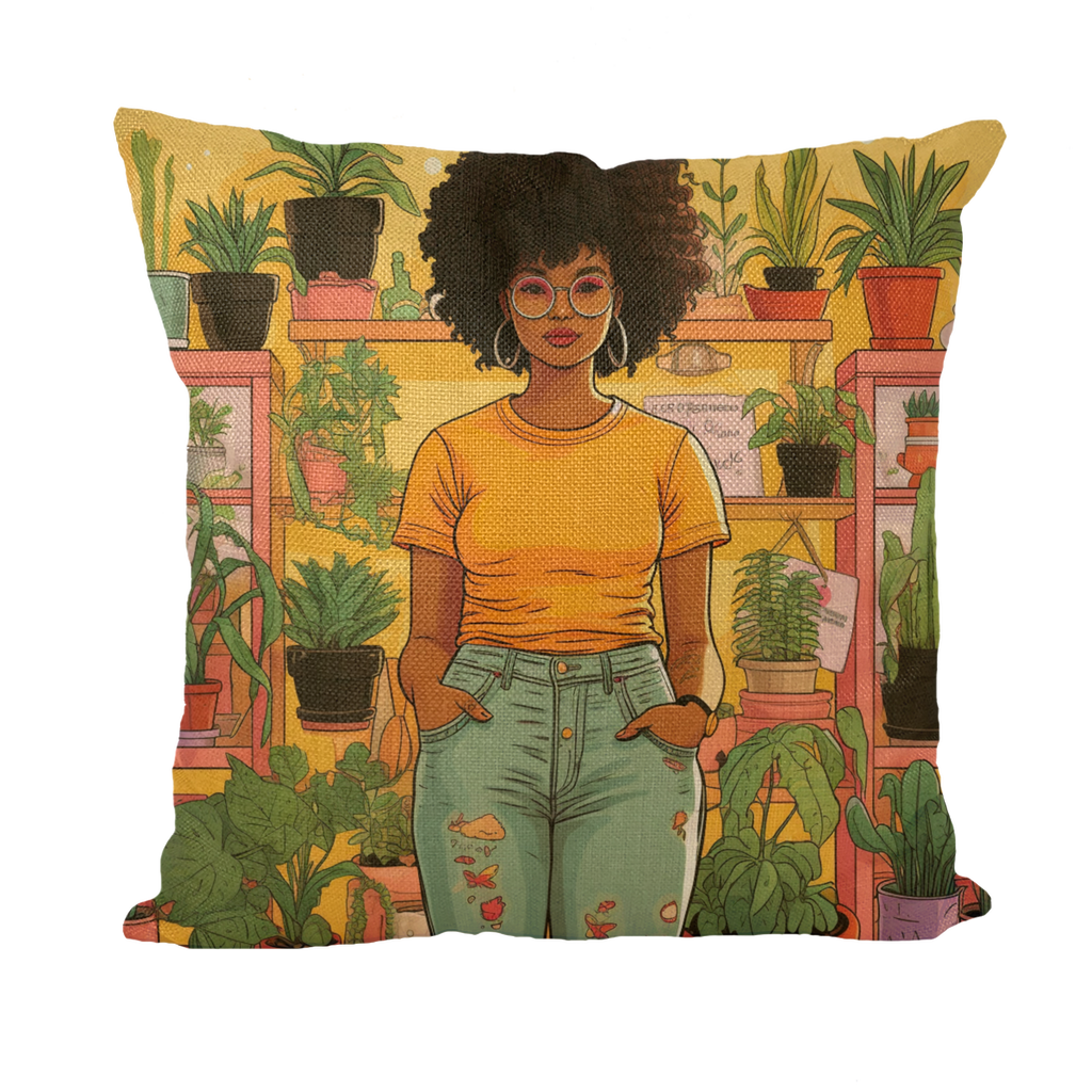 | Plant Mom Collection | Navia Sunlight | Throw Pillow with Insert