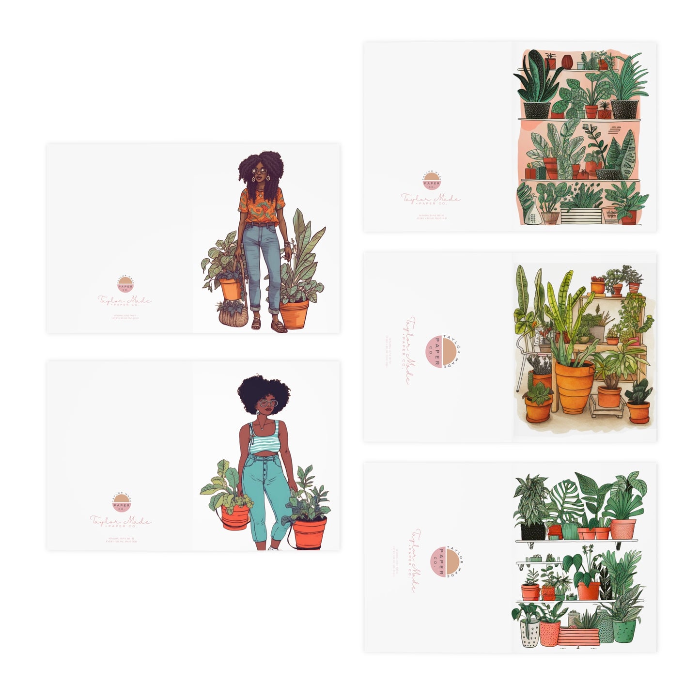 Plant Mom | Multi-Design Greeting Cards (5-Pack)
