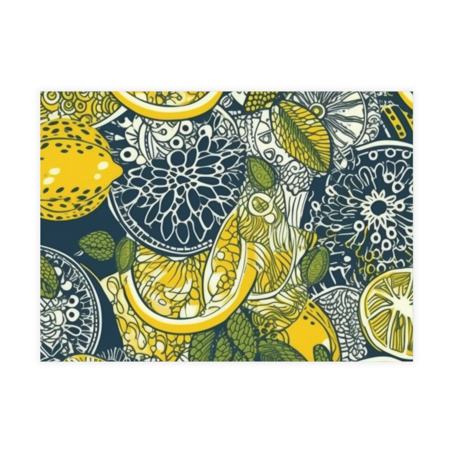 Lemons and Leaves | lemonade lace brunch Postcard Bundles (envelopes included) | African Wax Print|