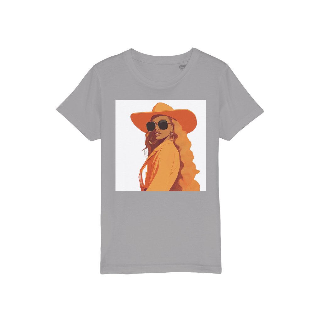 Bey Collection| Orange Diva | #cowboycarter Organic Jersey Kids T-Shirt