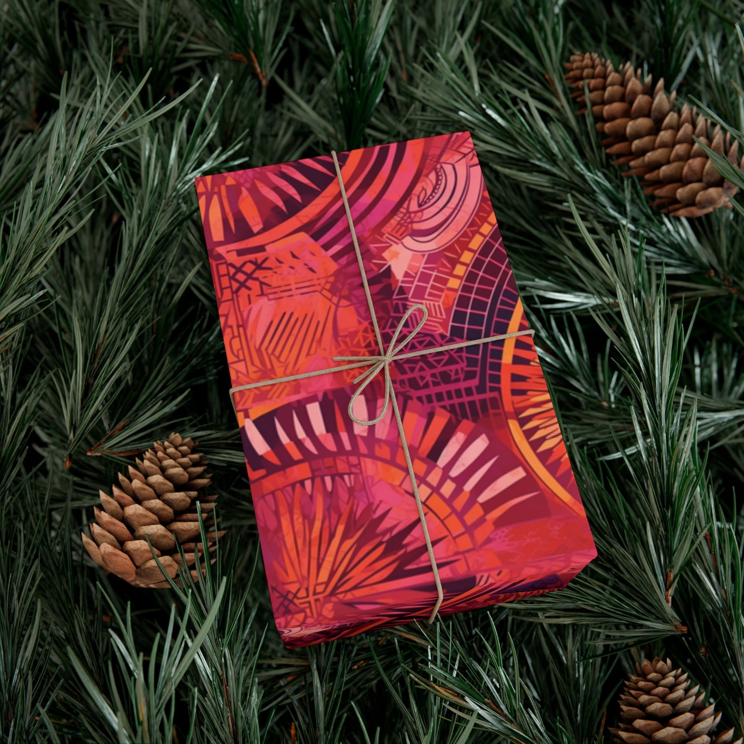 Serengeti Sunset | Gift Wrap Papers| African Wax print| Pink, Orange, &Purple| Wrapping Paper