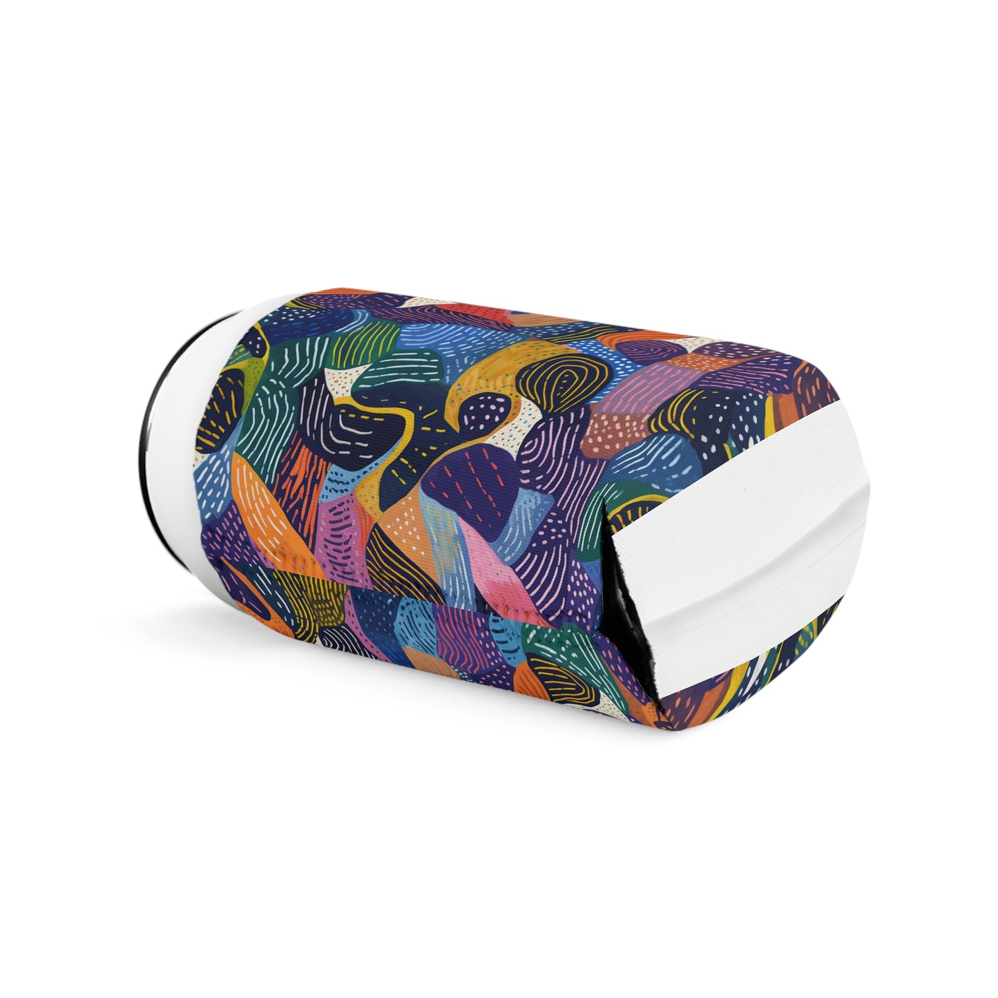 Kiki | Durable African Wax Print Can Cooler Sleeve | Fits Standard 12oz Cans | Novelty Gift Idea| Non-Slip Neoprene | Perfect Party Favor| Koozie|